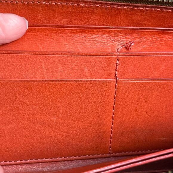 COACH 1941 WATER-BUFFALO LEATHER ACCORDIAN ZIP WALLET CLUTCH 2015 RUNWAY RARE! - Picture 17 of 17